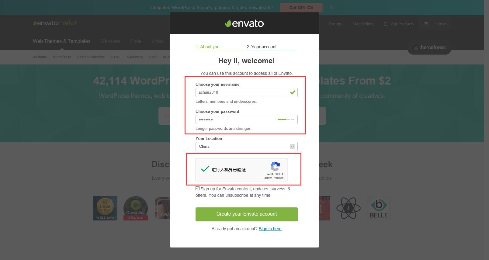 注册envato账号教程，如需帮忙注册，请提前准备资料 - envato 4